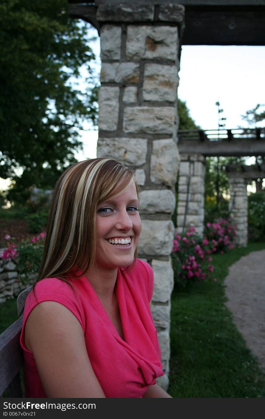 Young Lady in Garden