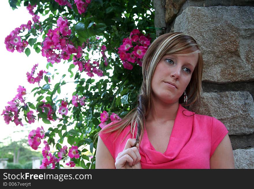 Young Lady in Garden