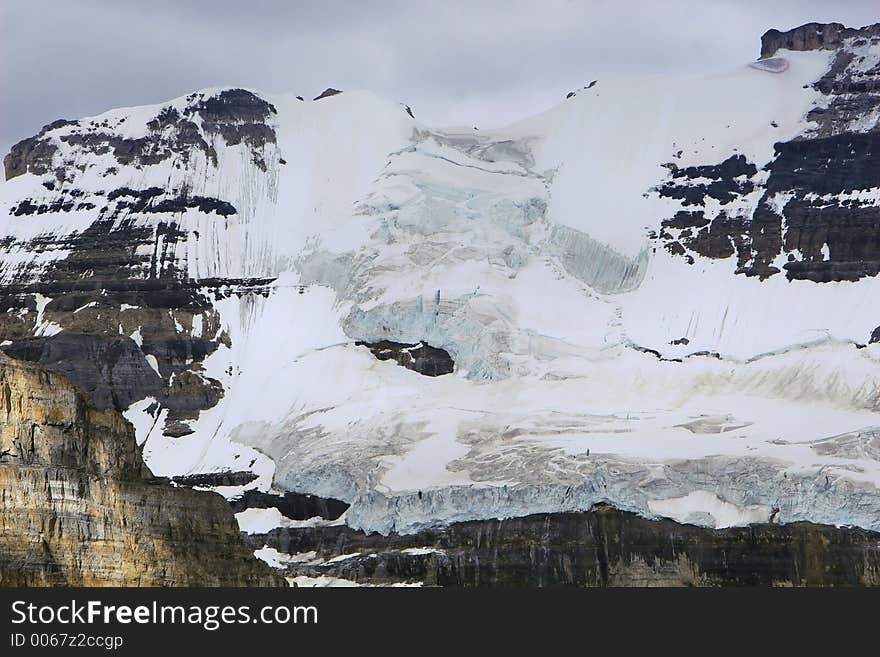 Glacier at Lake Louise. Glacier at Lake Louise