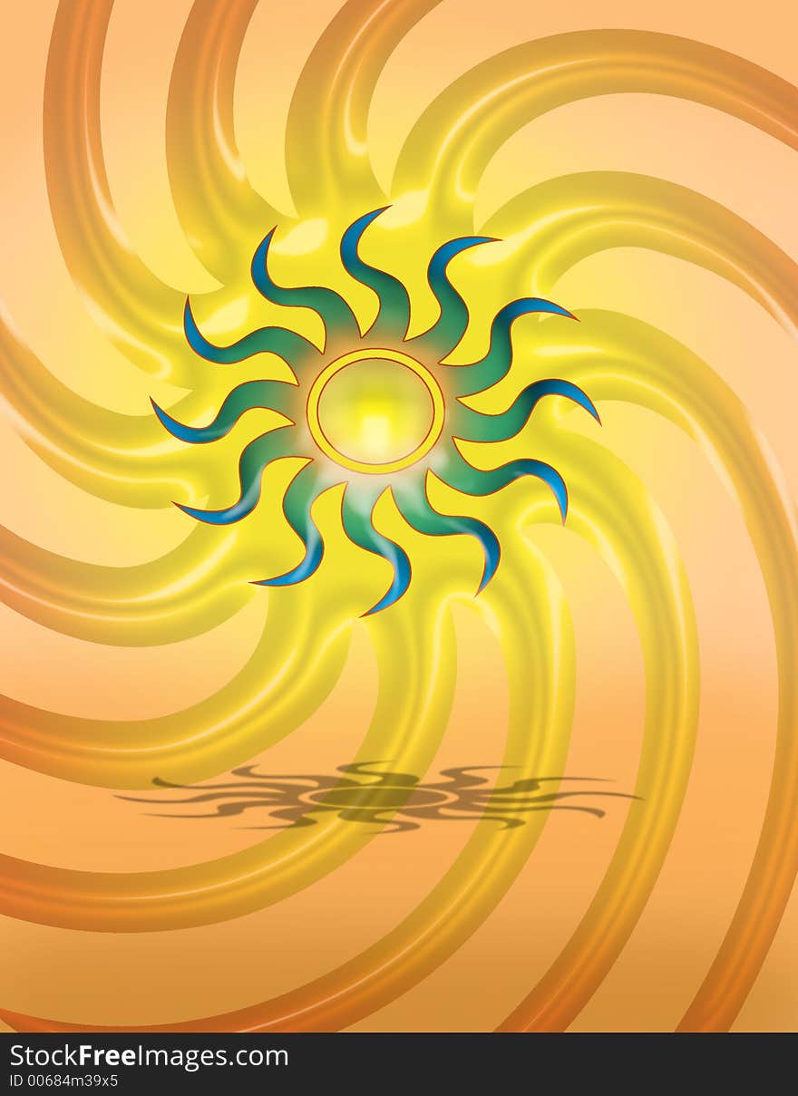 Artistic sun cool background computer generated. Artistic sun cool background computer generated