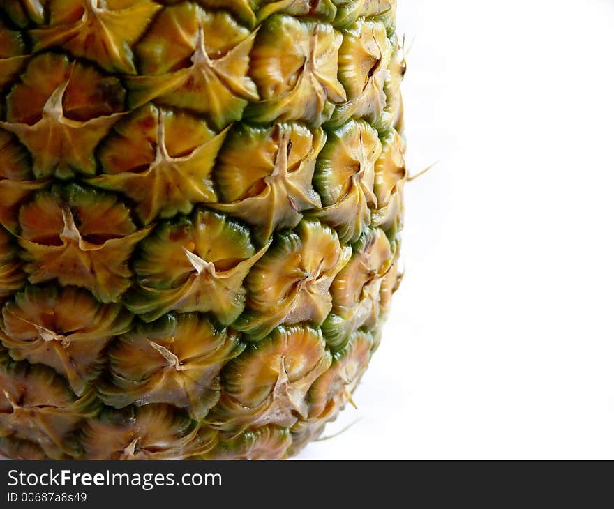 Fresh Pineapple against an white background. Fresh Pineapple against an white background