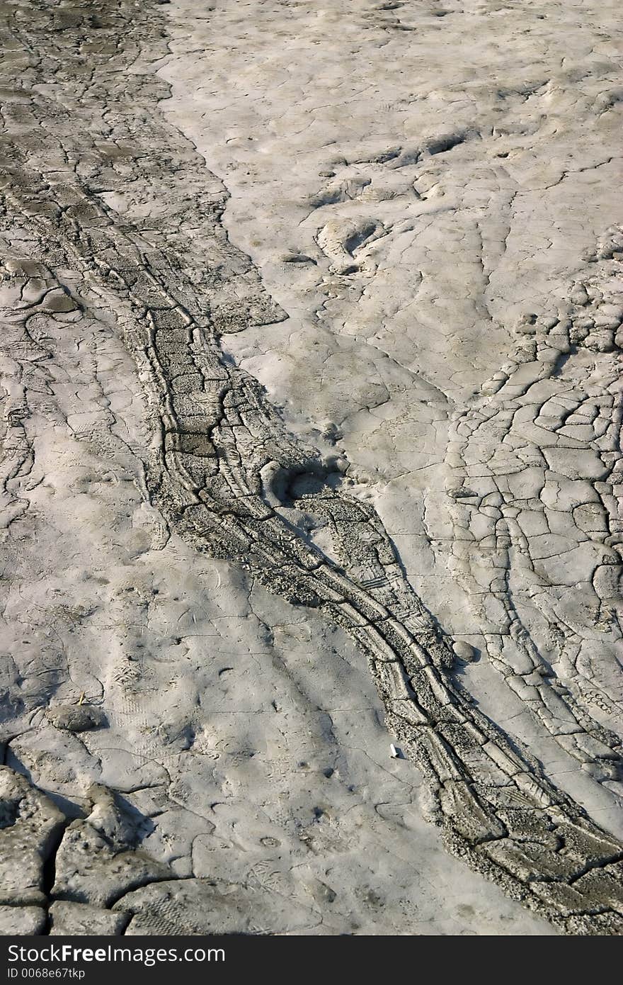 Abstract texture portrait Mud Volcanoes - Buzau, Romania (unique geological phenomenon in Europe where the earth gas reaches the surface thrhu hills makeing small Mud volcanoes)