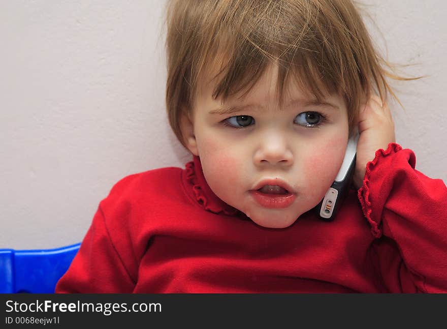 Girl on telephone