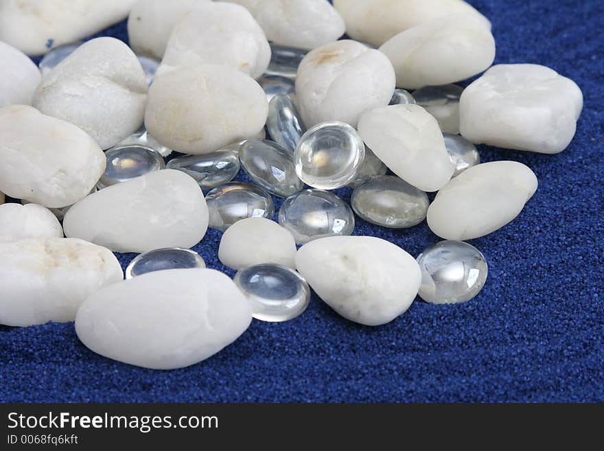 White stones