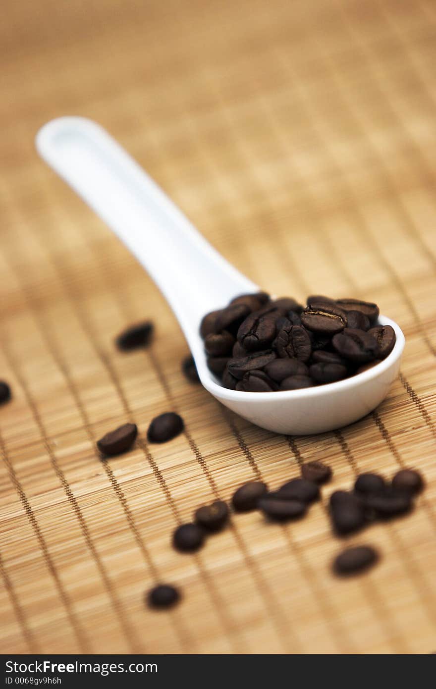 Close up of coffee beans, shallow dof