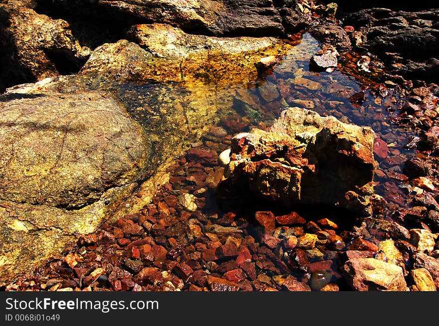 Stones in the river.