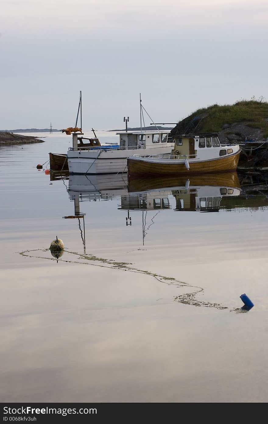 Fishing boats anchored for the night