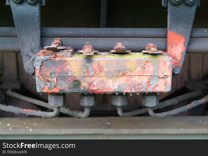 Weathered switchbox of an old train. Weathered switchbox of an old train