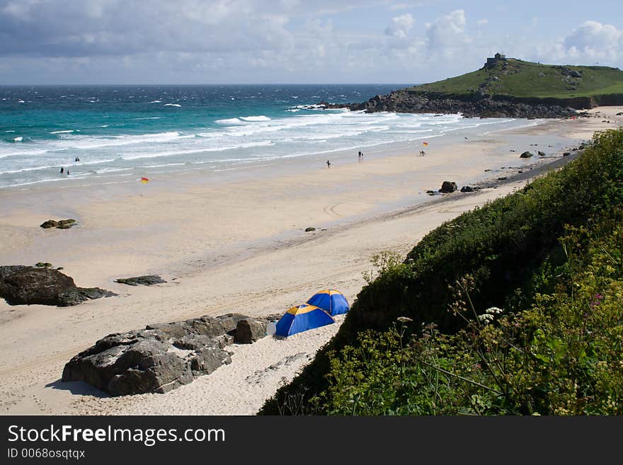 English Beach Scene