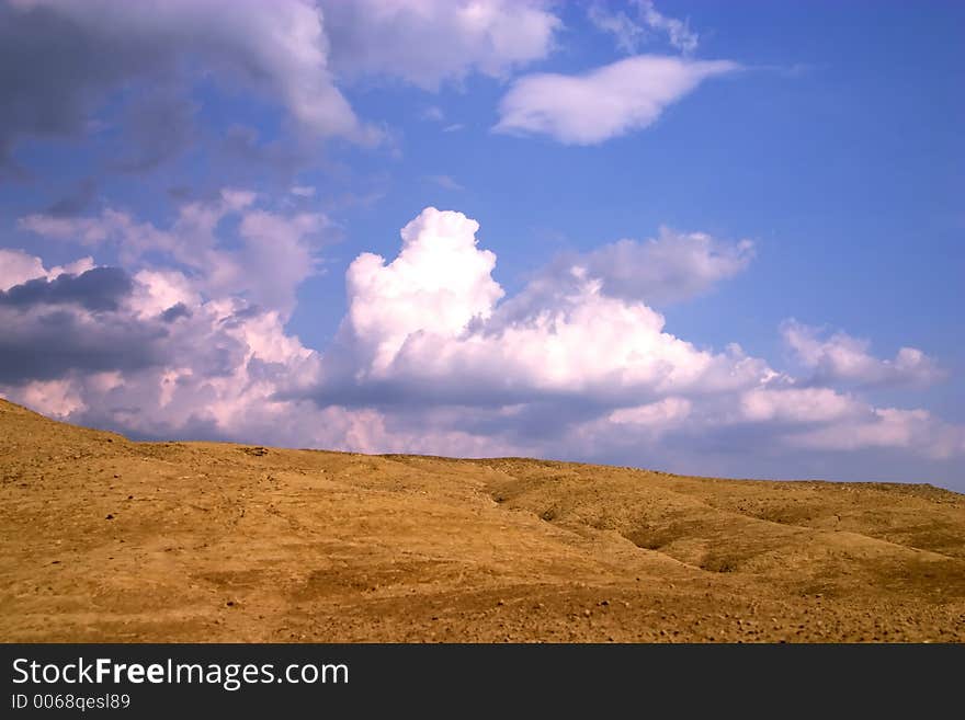 Strange landscape in summer sun