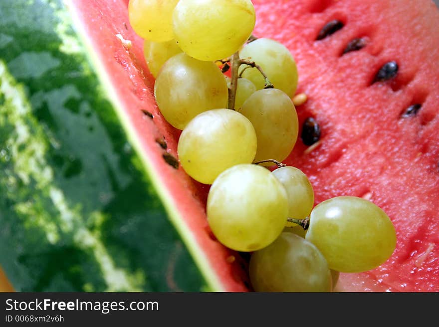 Grapes and watermelon