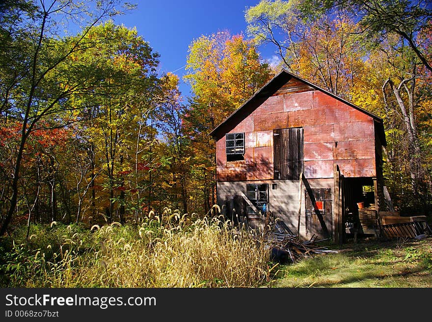 Abandoned farm barn located in Delaware Township, Northumberland County, Pennsylvania