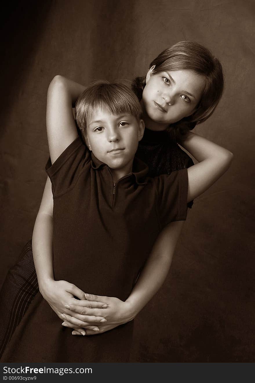 Portrait of the two girl