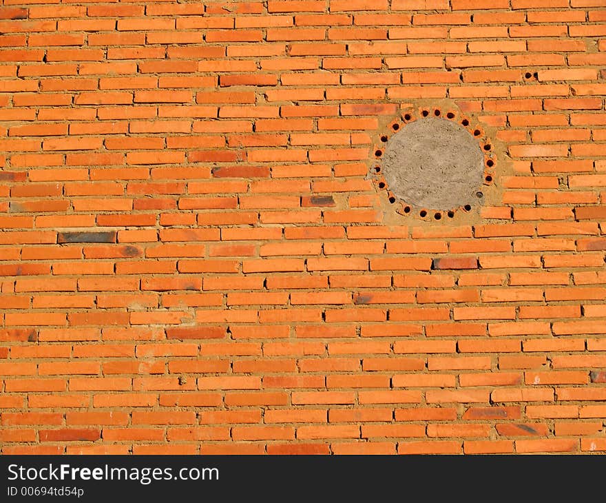 Brick wall at santibanez de la isla (leon)