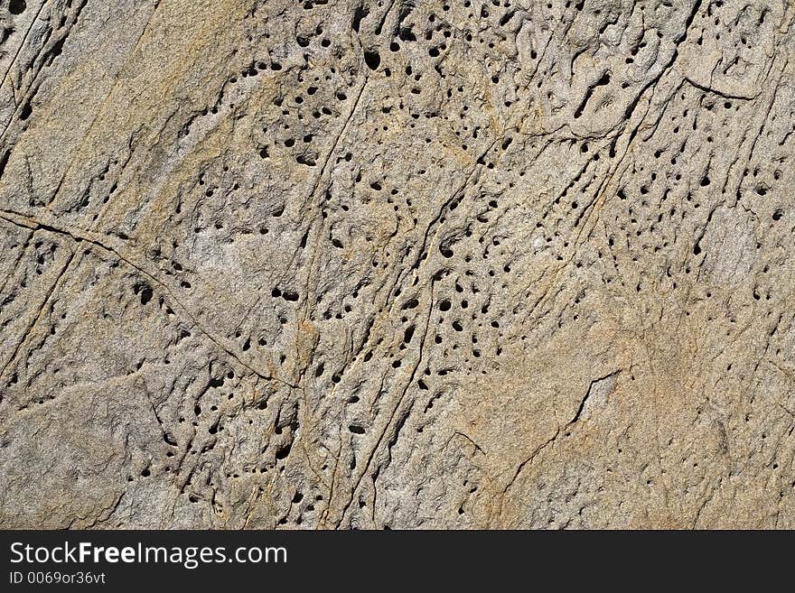 Stone texture with holes and fissures