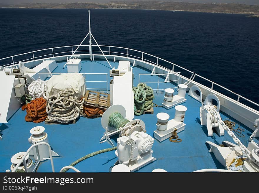 Malta - gozo ferry line view. Malta - gozo ferry line view