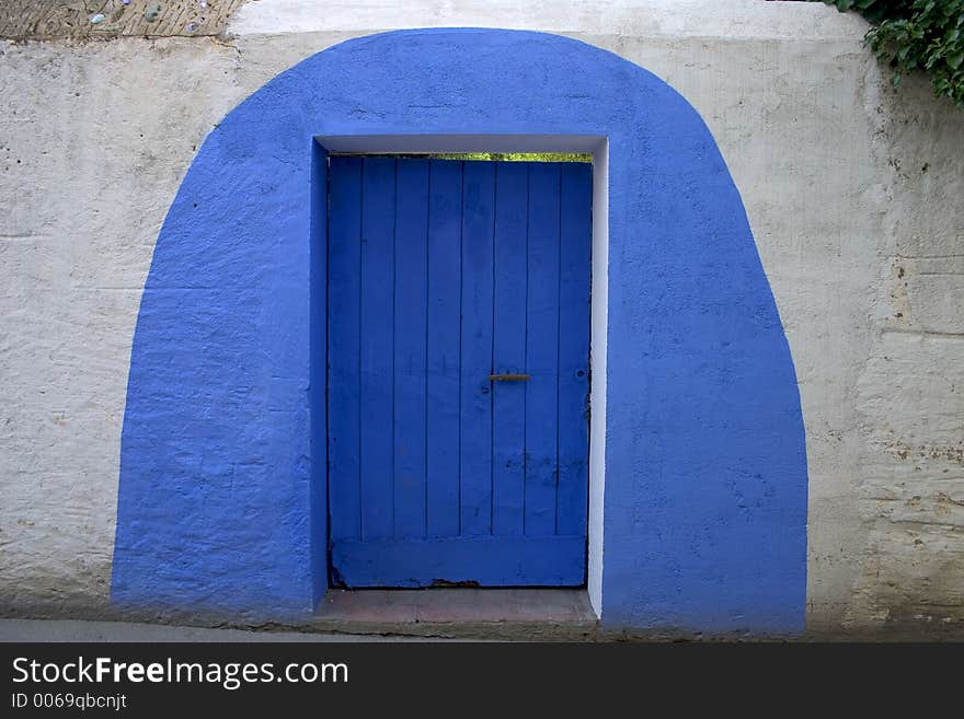 Blue door in Cadaques, Catalonia, Spain. Blue door in Cadaques, Catalonia, Spain