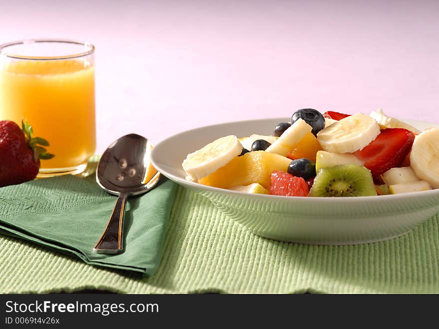 Breakfast on a table. Breakfast on a table