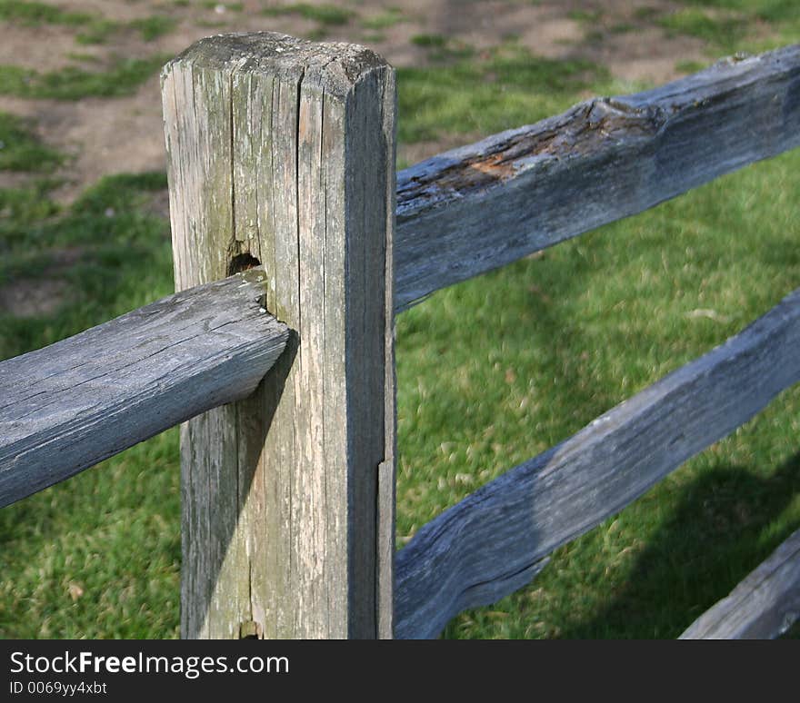 Rustic fence and fence post