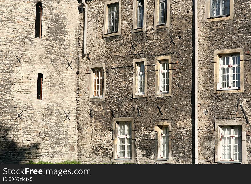 House in Tallinn city wall