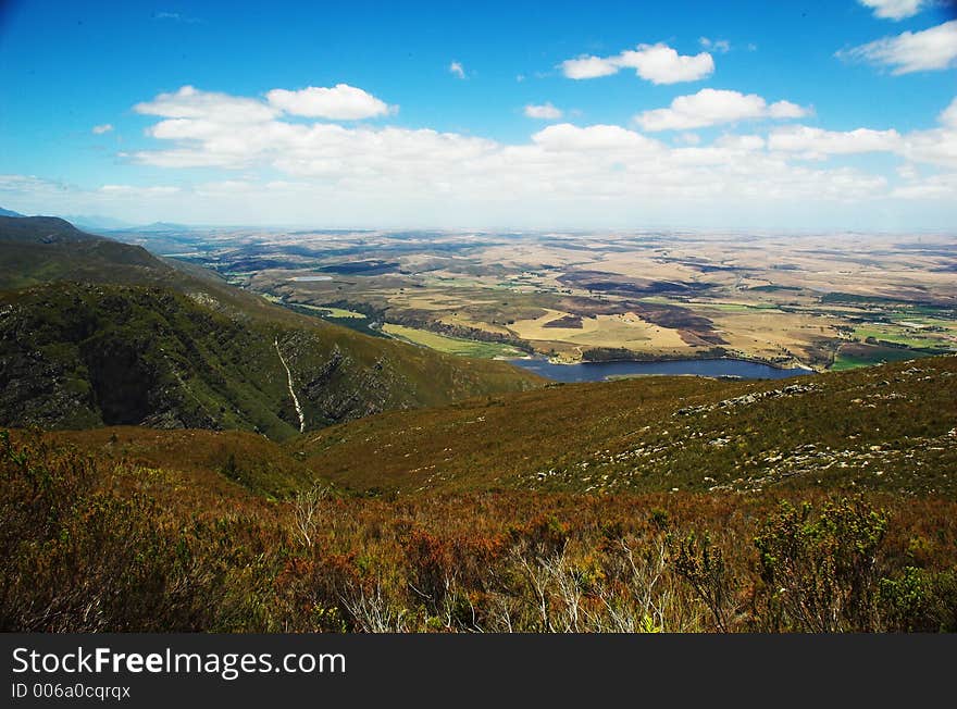 Veiw of the landscape from a mountain. Veiw of the landscape from a mountain