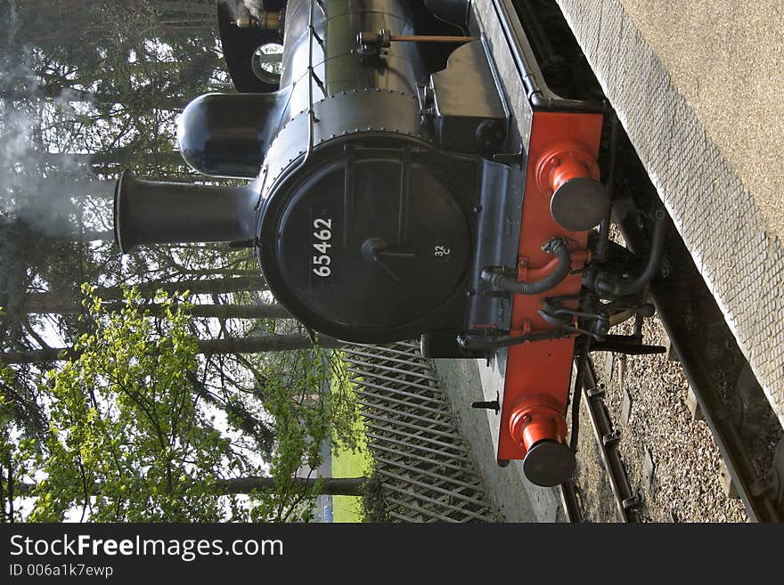 Old steam train at a railway museum