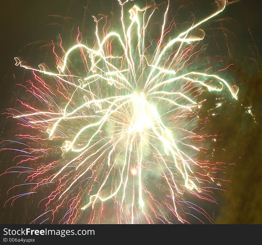 Festival firework in many colors