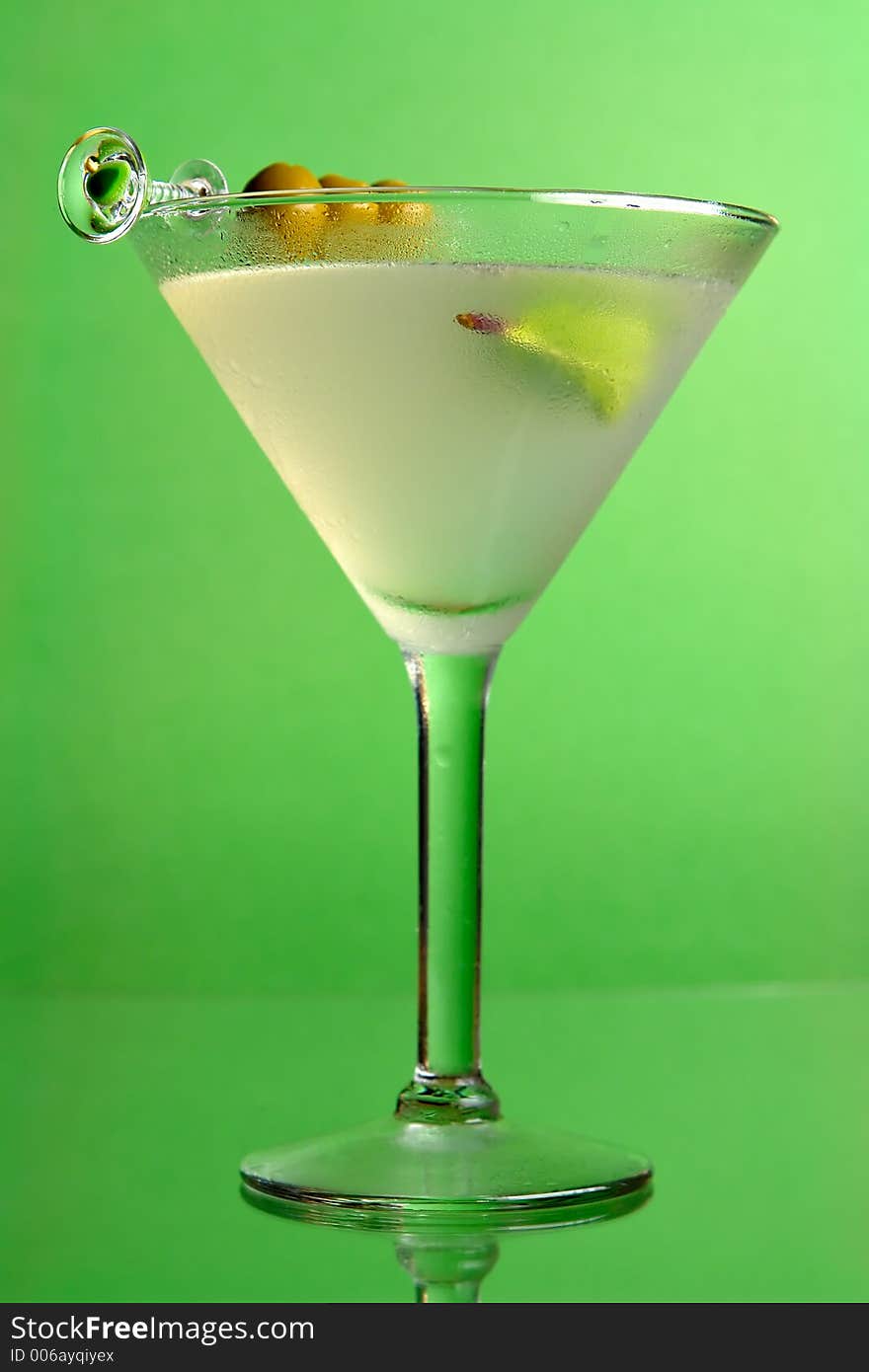 Cowboy Hoof Martini on green background