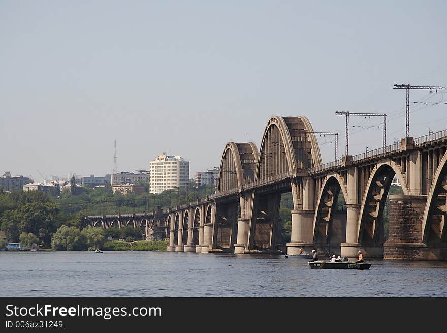 Bridge for Dniepr river