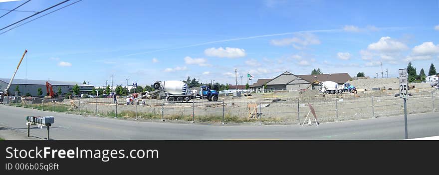 City Hall Construction Site Panorama