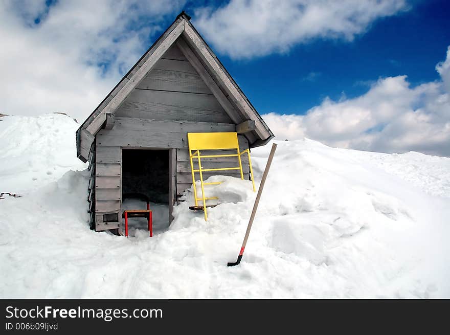 Little house on mountain