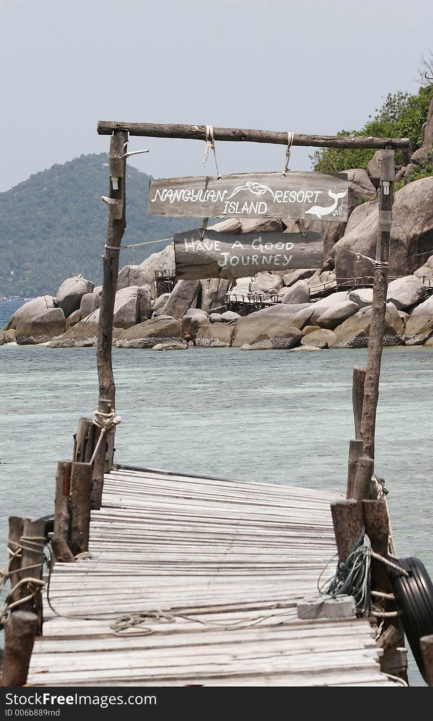 Jetty on the coast of Nangyuan Island, Thailand. Jetty on the coast of Nangyuan Island, Thailand