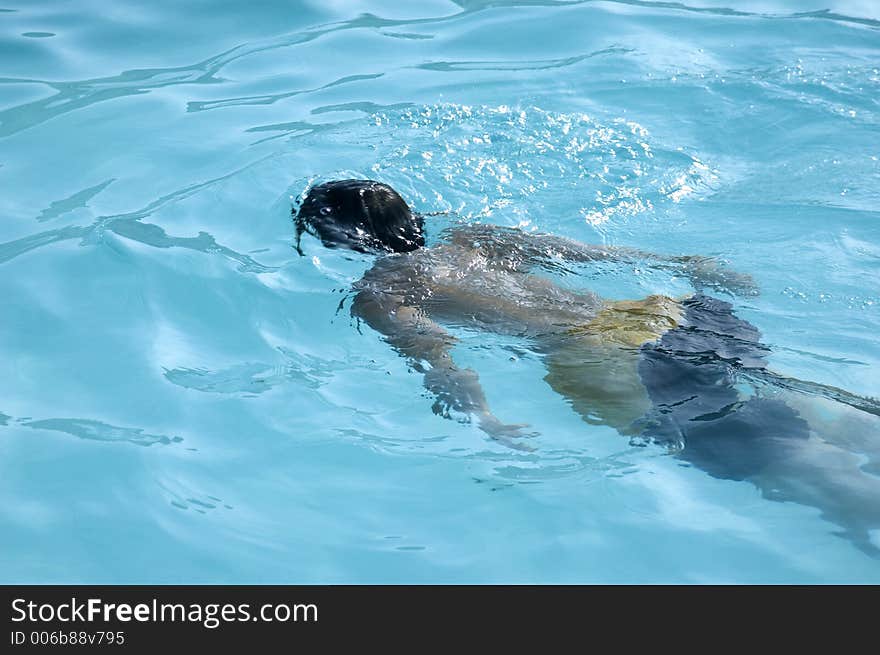 Boy Swimming