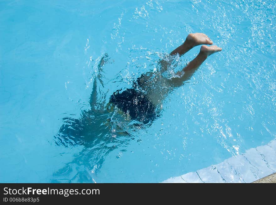 Boy Swimming