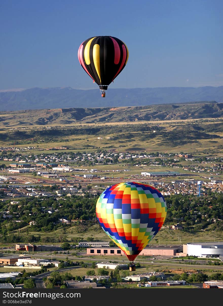 Hot Air Ballooning Rural. Hot Air Ballooning Rural