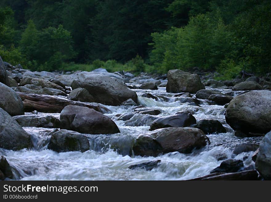 Rapids in a mountain stream. Rapids in a mountain stream