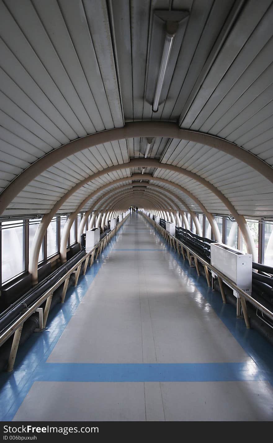 The tunnel linking domestic to International terminals in Bangkok. The tunnel linking domestic to International terminals in Bangkok