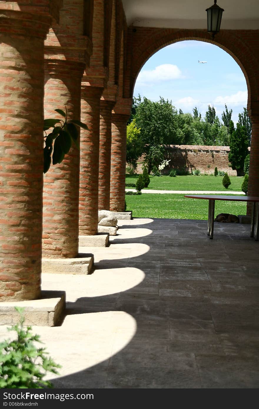 Columns at Magosoaia Palace. Columns at Magosoaia Palace