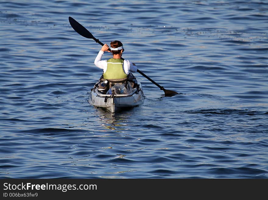 Woman Paddling