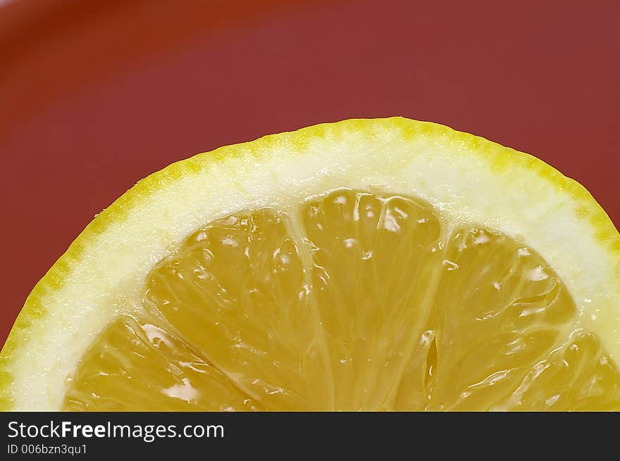 Sliced Lemon Closeup