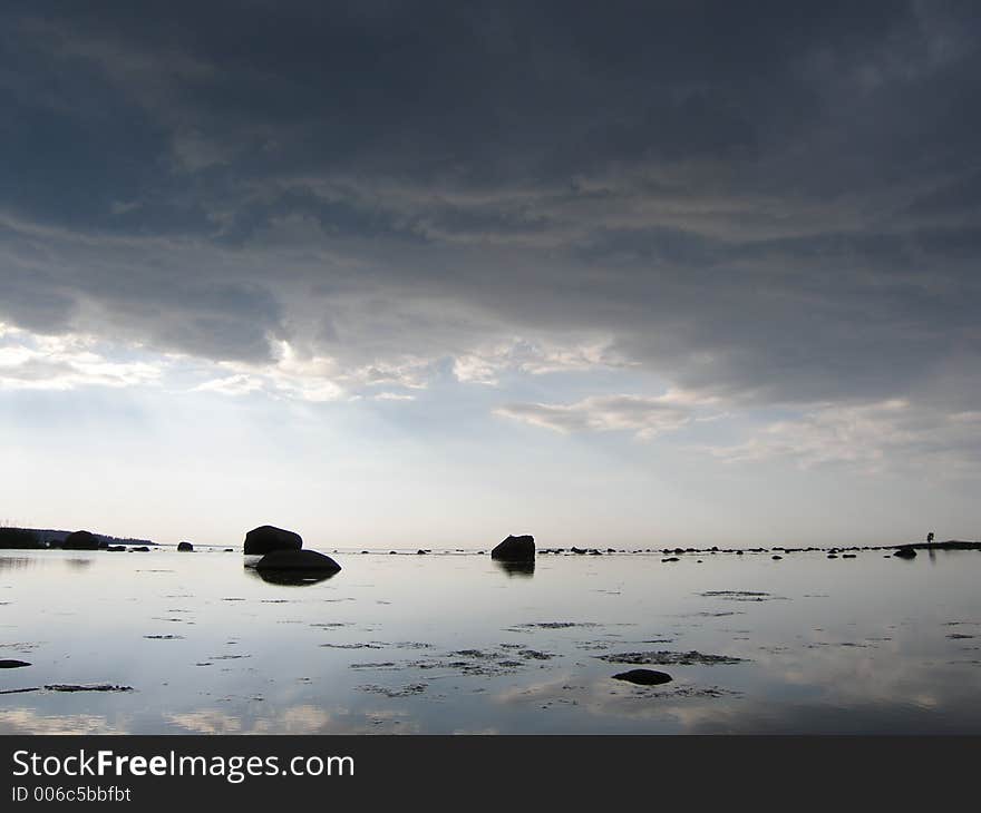 Cloudy evening view. Cloudy evening view