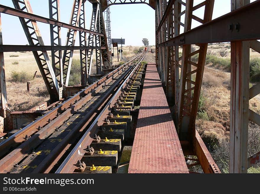 View of railroad bridge