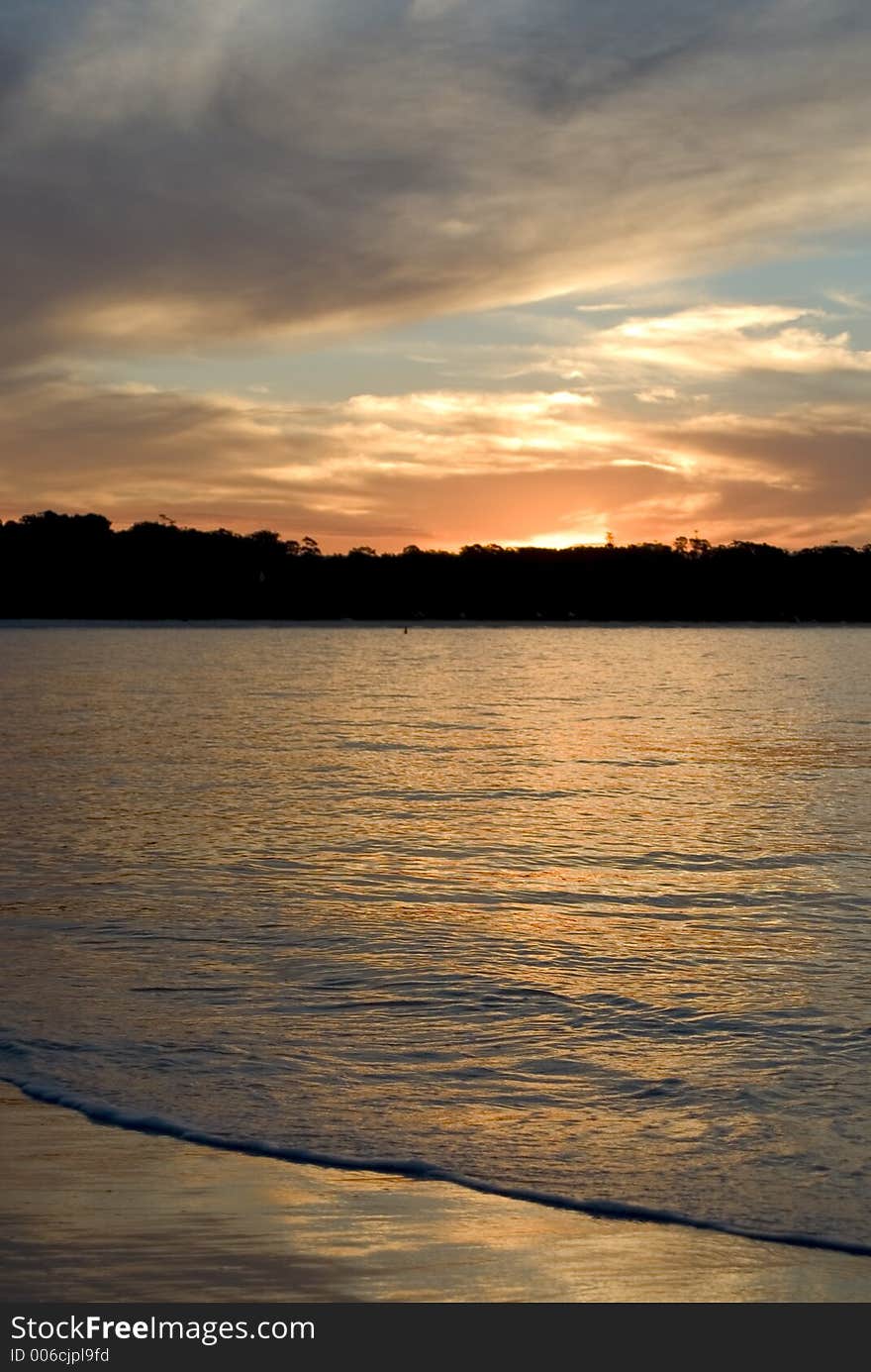 Byron Bay at sunset. Byron Bay at sunset