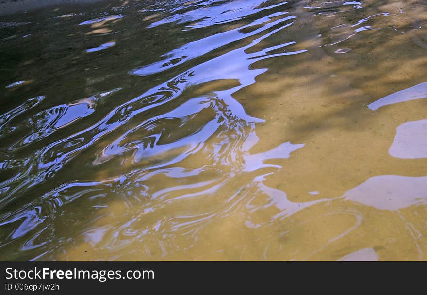 Shades and reflections on a warer surface. Shades and reflections on a warer surface