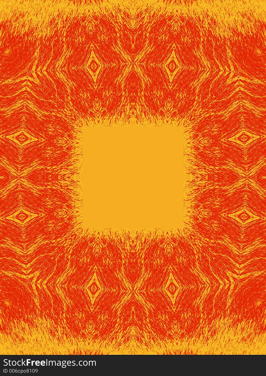 Illustrated red and orange frame. Illustrated red and orange frame