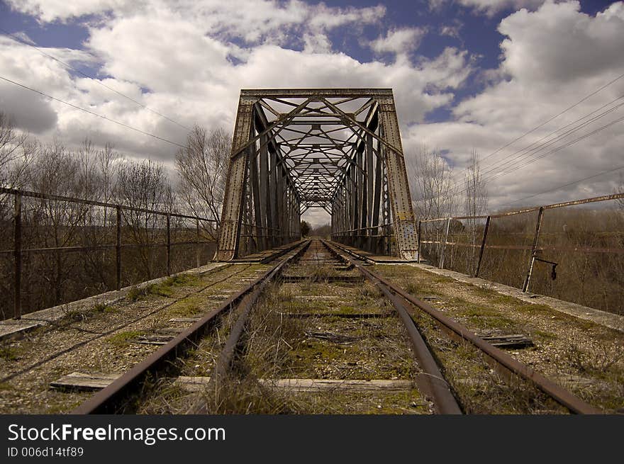 Abandoned and solitude rail. Abandoned and solitude rail