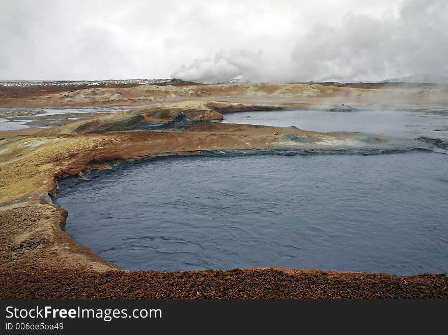 Geothermal field in Iceland. Geothermal field in Iceland