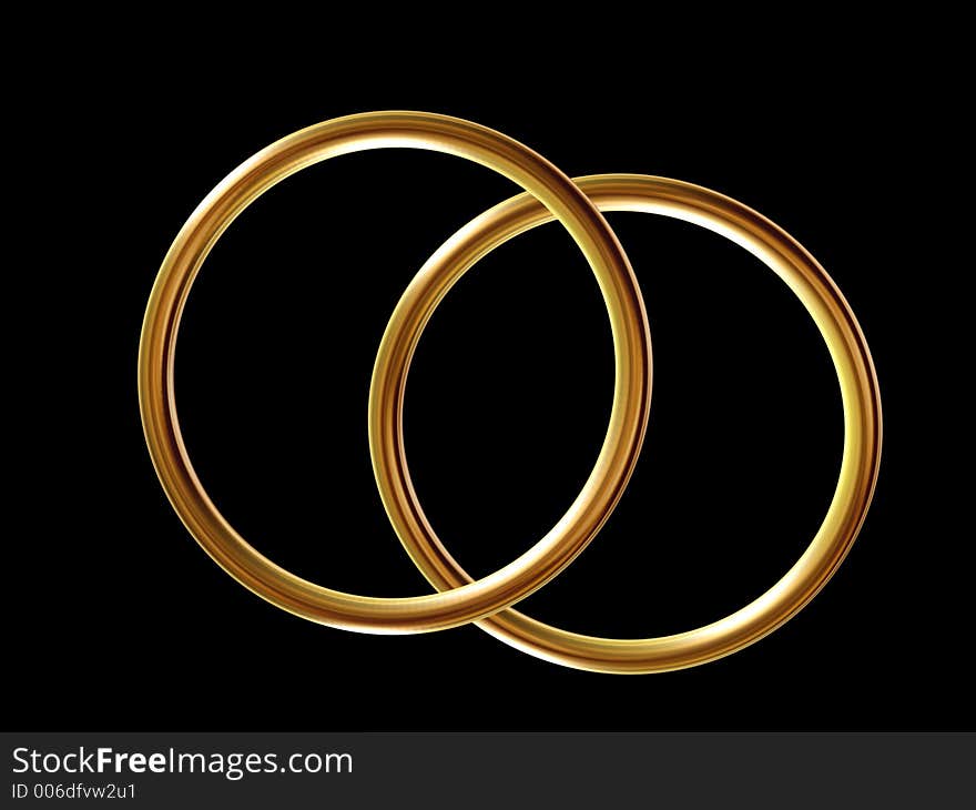 Wedding rings on black