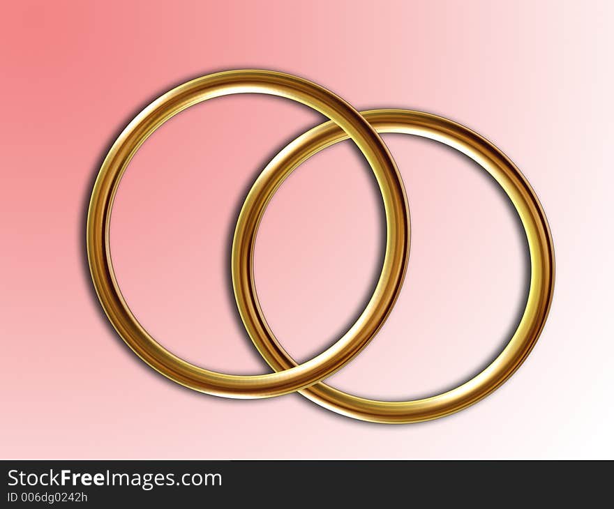 Wedding rings on background