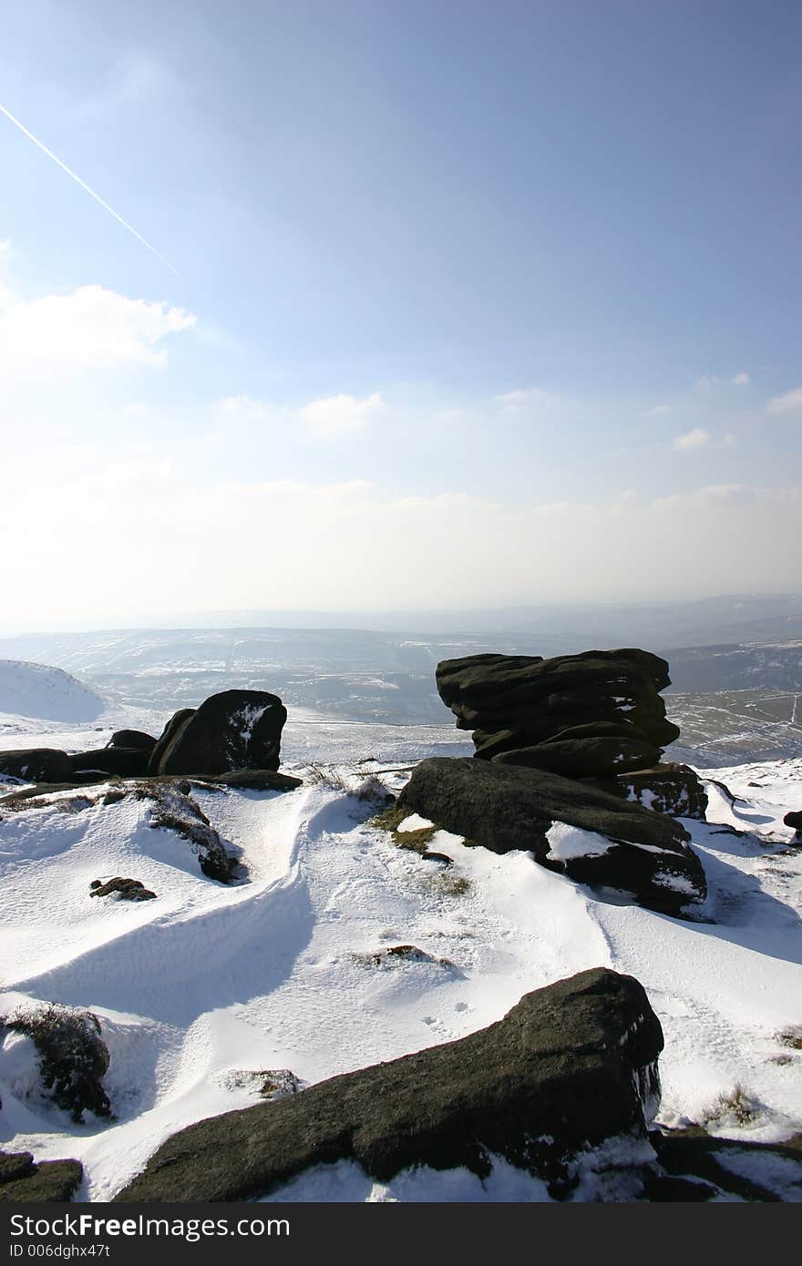 Snow on torr in winter. Snow on torr in winter